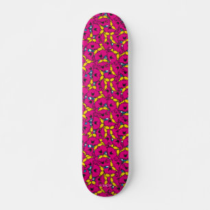 Little Miss Chatterbox Bright Pink Pattern Skateboard