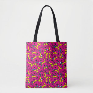 Little Miss Chatterbox Bright Pink Pattern Tote Bag