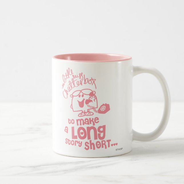 Little Miss Chatterbox | Long Story Short Two-Tone Coffee Mug (Right)