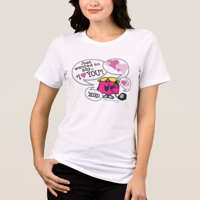 Little Miss Chatterbox Says I Love You Tri-Blend Shirt (Front)