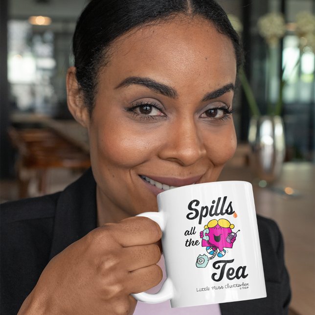 Little Miss Chatterbox Spills All The Tea Coffee Mug (Person drinking from mug)