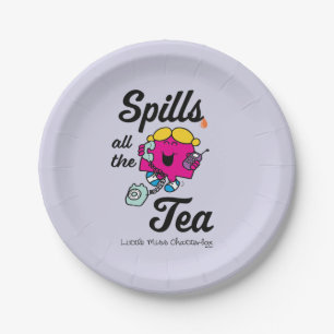 Little Miss Chatterbox Spills All The Tea Paper Plate