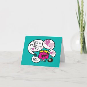 Little Miss Chatterbox Valentine Holiday Card