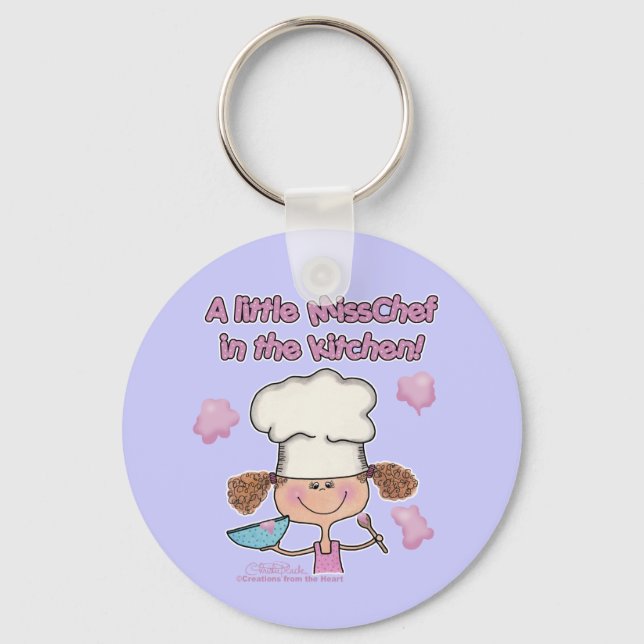 Little Miss Chef Key Ring (Front)