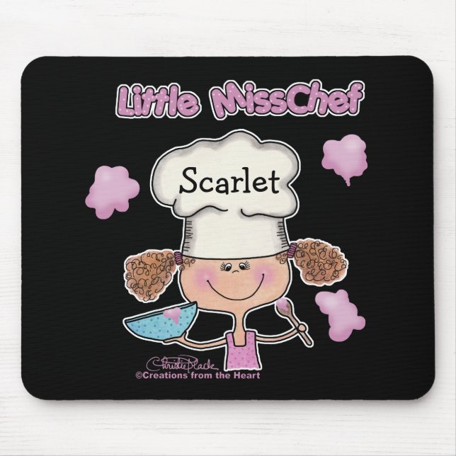 Little Miss Chef Personalise Mouse Pad (Front)