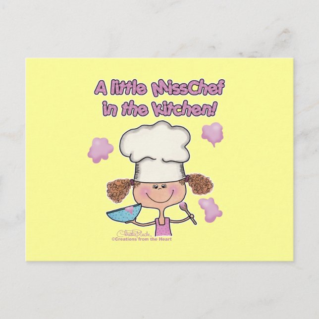 Little Miss Chef Postcard (Front)