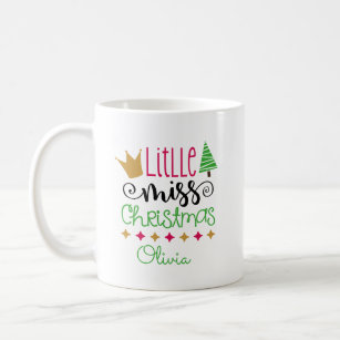Little Miss Christmas Girls Name Coffee Mug