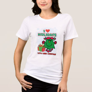 Little Miss Christmas   I Love Holidays Tri-Blend Shirt
