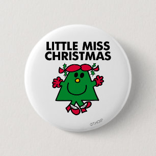 Little Miss Christmas Smile 6 Cm Round Badge