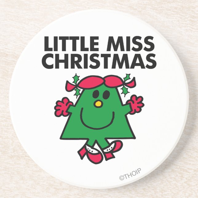 Little Miss Christmas Smile Coaster (Front)