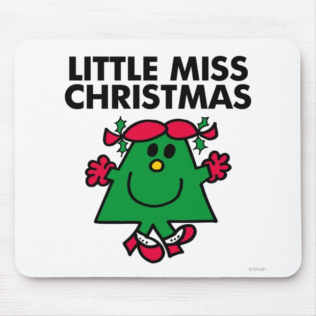 Little Miss Christmas Smile Mouse Pad (Front)