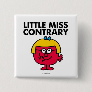Little Miss Contrary 15 Cm Square Badge