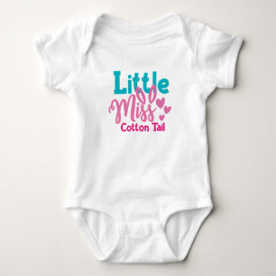 Little Miss Cotton Tail Cute Easter Baby Girl Bodysuit