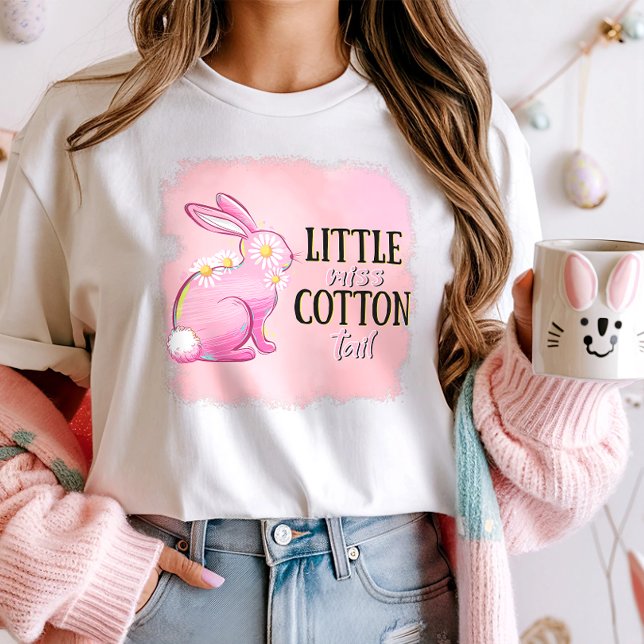 Little Miss Cotton Tail Pink Bunny Easter T-Shirt (Creator Uploaded)