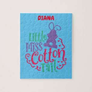 "LITTLE MISS COTTON TAIL"  PUZZLE PERSONALIZED.