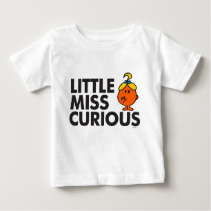 Little Miss Curious Black Lettering Baby T-Shirt