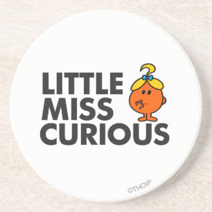 Little Miss Curious Black Lettering Coaster