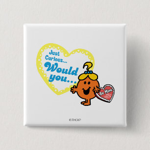 Little Miss Curious Valentine's Day Wish 15 Cm Square Badge