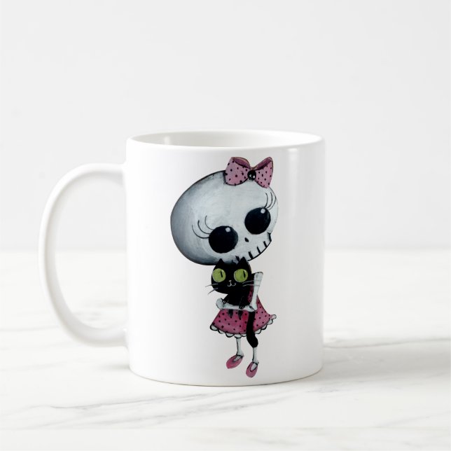 Little Miss Death - Halloween Beauty Coffee Mug (Left)