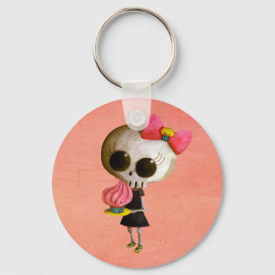 Little Miss Death with Cupcake Key Ring