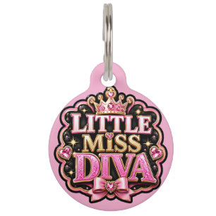 Little Miss Diva Funny Dog Tag