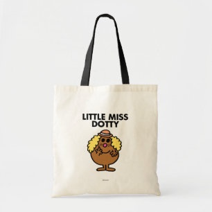 Little Miss Dotty Black Lettering Tote Bag