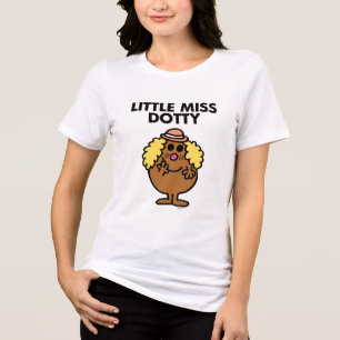 Little Miss Dotty   Black Lettering Tri-Blend Shirt