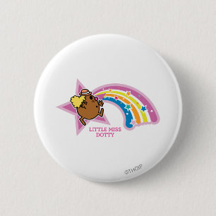 Little Miss Dotty   Chasing Rainbows 6 Cm Round Badge