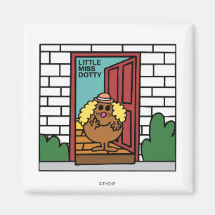 Little Miss Dotty Open Door Magnet