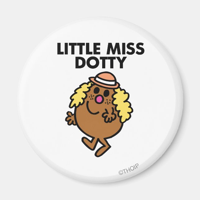 Little Miss Dotty Waving Magnet (Front)