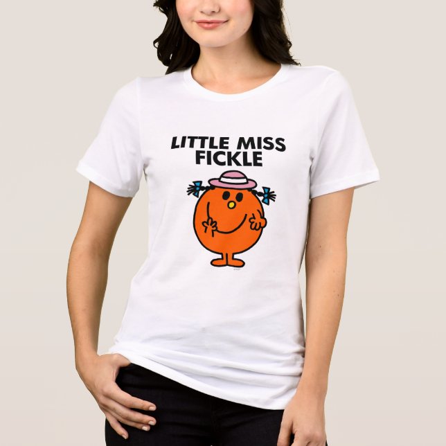 Little Miss Fickle | Black Lettering Tri-Blend Shirt (Front)