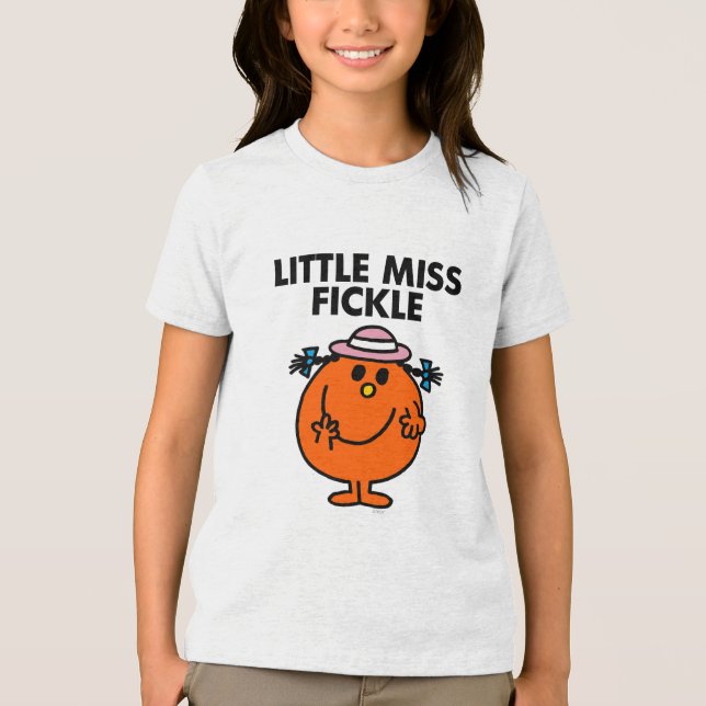 Little Miss Fickle | Black Lettering Tri-Blend Shirt (Front)