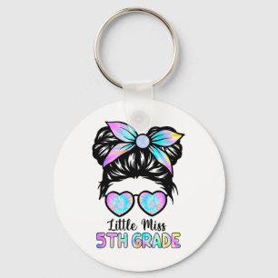 Little Miss Fifth Grade Girls Ck To School Shirt 5 Key Ring