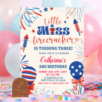 Little Miss Firecracker Patriotic Birthday