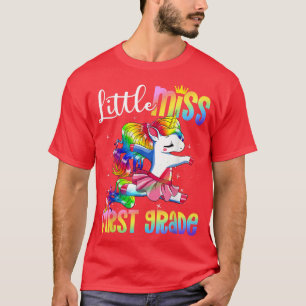 Little Miss First Grade Funny Unicorn First Day Of T-Shirt