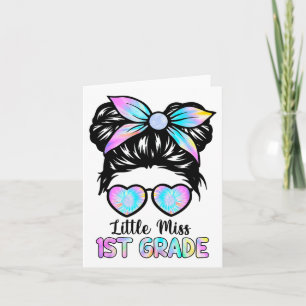 Little Miss First Grade Girls Ck To School Shirt 1 Card