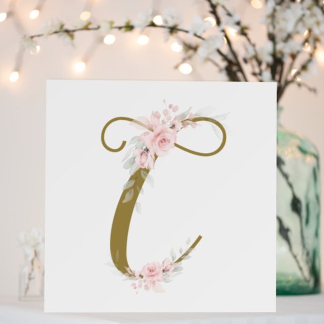 Little Miss Floral Baby's Initial Shower Nursery Poster (Creator Uploaded)