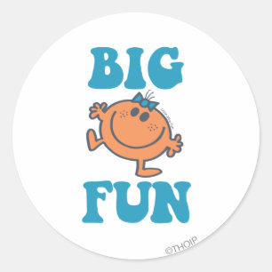 Little Miss Fun   Big Fun Classic Round Sticker