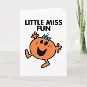 Little Miss Fun Waving Joyously Card