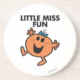 Little Miss Fun Waving Joyously Coaster