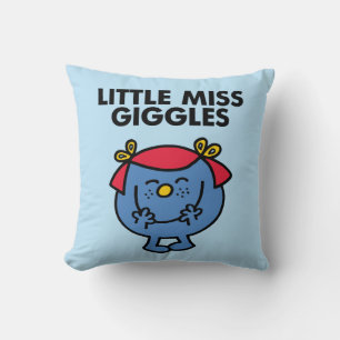 Little Miss Giggles Black Lettering Cushion