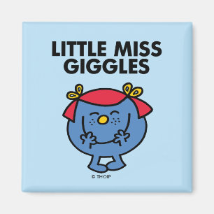 Little Miss Giggles Black Lettering Magnet