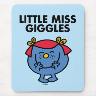Little Miss Giggles Black Lettering Mouse Pad