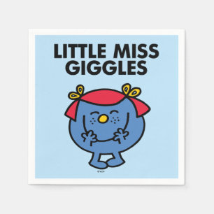 Little Miss Giggles Black Lettering Napkin