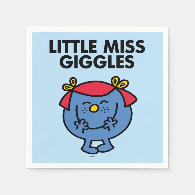 Little Miss Giggles | Black Lettering Napkin (Front)