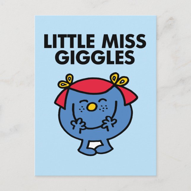 Little Miss Giggles | Black Lettering Postcard (Front)
