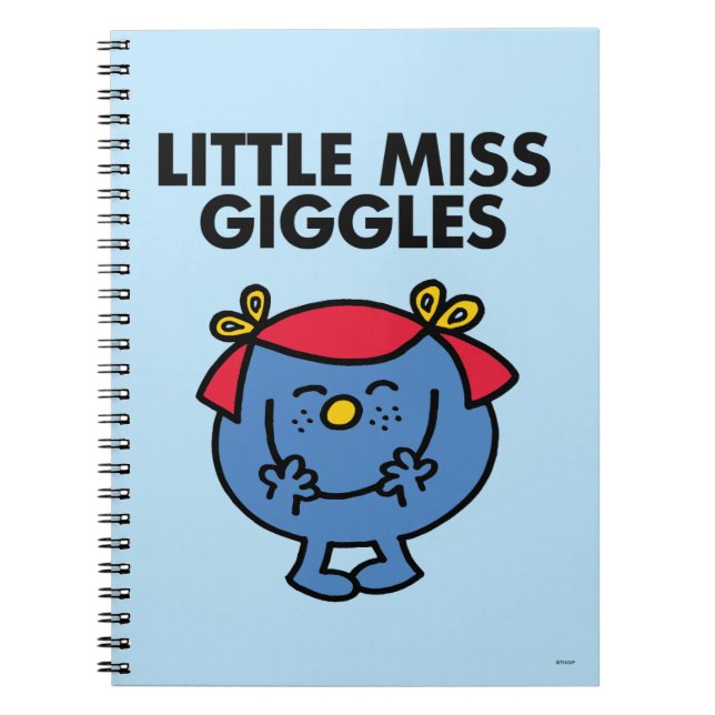 Little Miss Giggles | Black Lettering Spiral Notebook (Front)