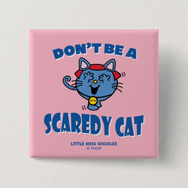 Little Miss Giggles Scaredy Cat Halloween 15 Cm Square Badge (Front)