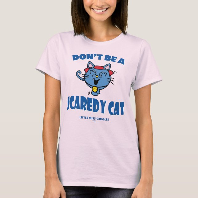 Little Miss Giggles Scaredy Cat Halloween T-Shirt (Front)