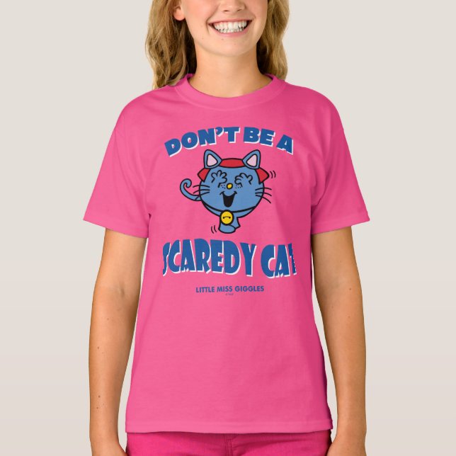 Little Miss Giggles Scaredy Cat Halloween T-Shirt (Front)